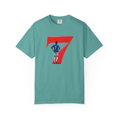Heavyweight cotton celebration tee with No.7 center-front print