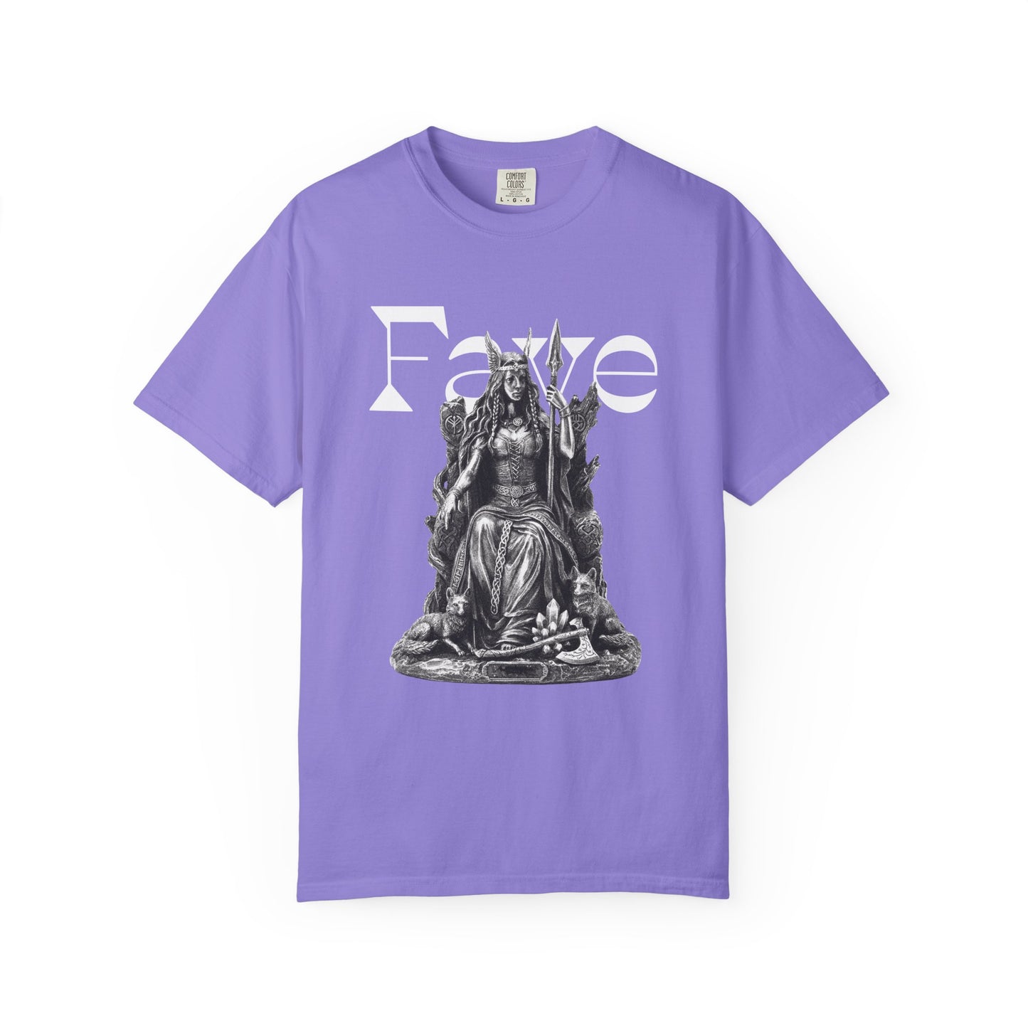 Heavyweight garment dyed tee draped for a vintage broken in look
