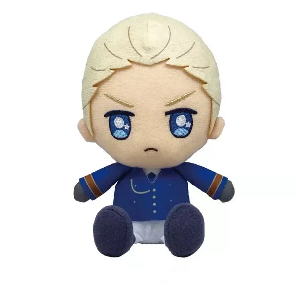 Hetalia anime merchandise collectible plush toys display shelf arrangement
