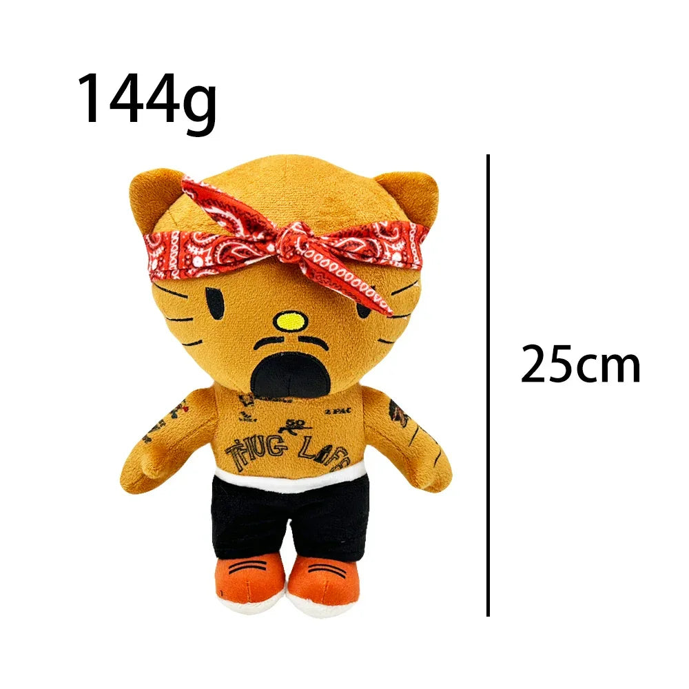 High-quality short plush material of the tupac hello kitty plush.