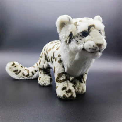 High fidelity snow leopard plushie tail detail close up