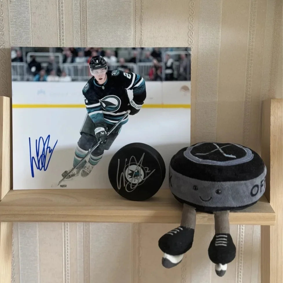 Hockey puck stuffed animal kawaii rosy cheeks smiling plush collectible
