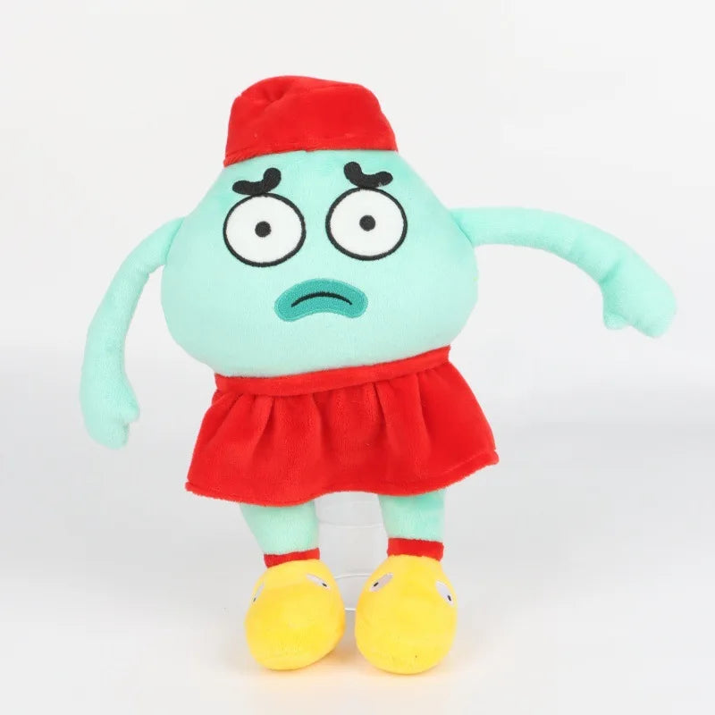 Horror comedy game plushie placed beside game controller gaming gift for adults
