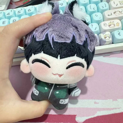 Hoshina plushie dark purple bobbed hair detail close-up