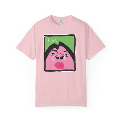 I Am Cool Comfort Colors 1717 heavyweight graphic tee in sage green