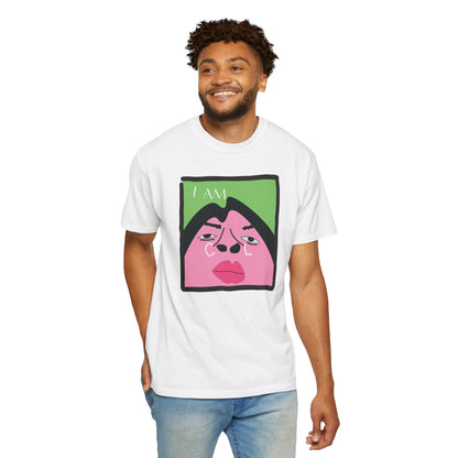 I Am Cool meme graphic T-shirt flat lay with jeans casual styling