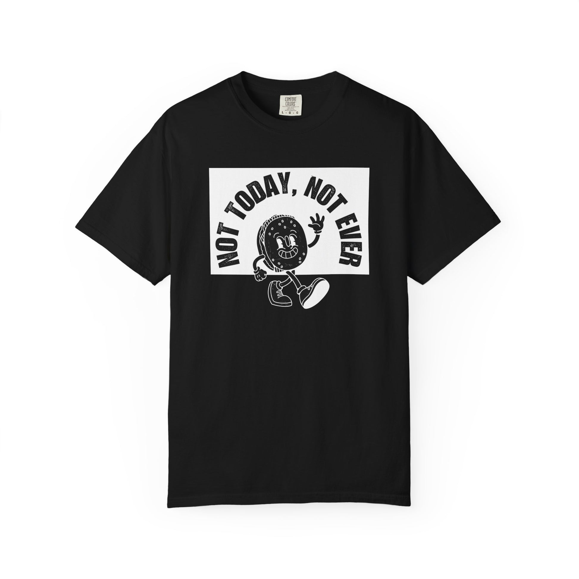 I Void Today Not Ever coffee addict shirt flat lay on neutral background