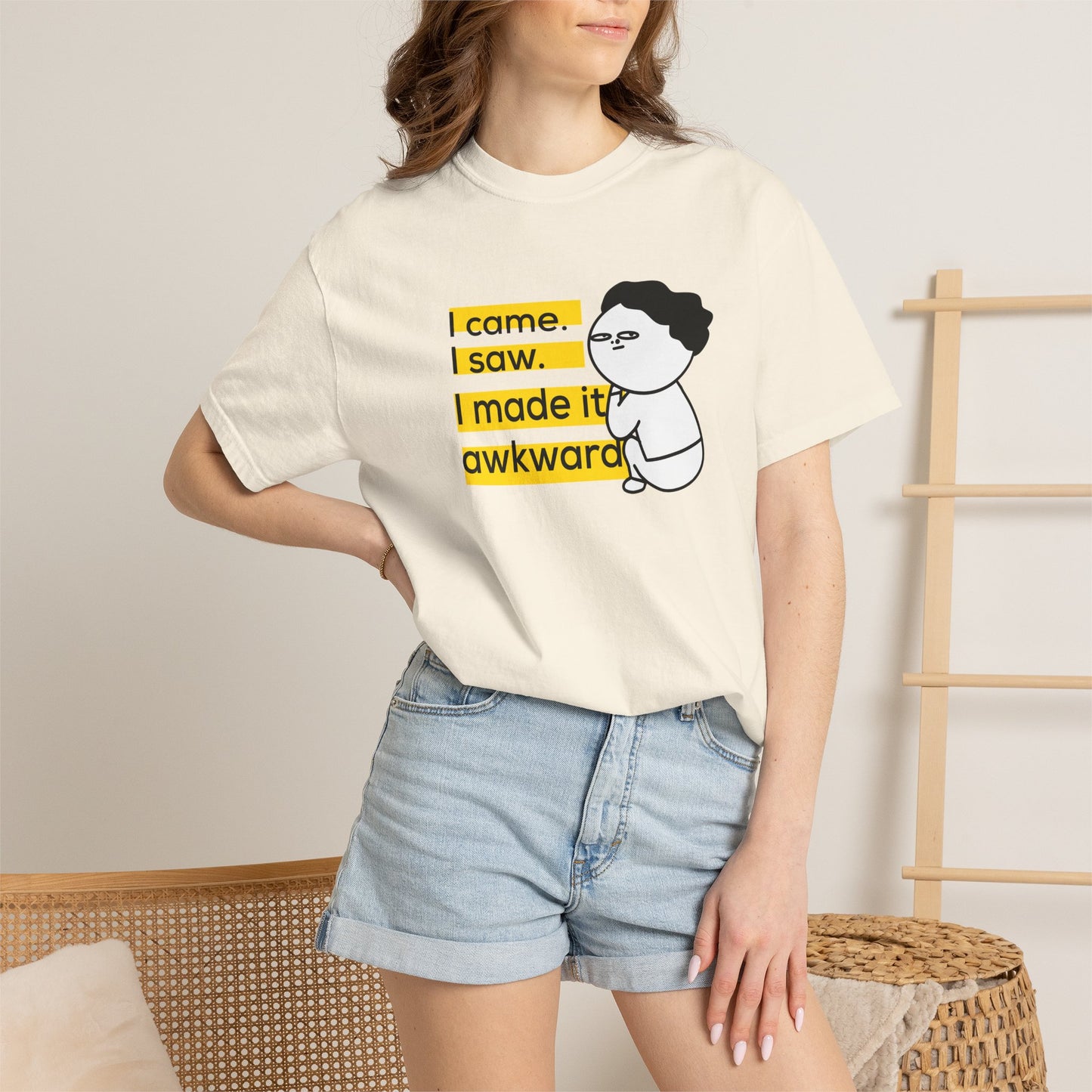 I came I saw I made it awkward graphic tee back view Comfort Colors 1717