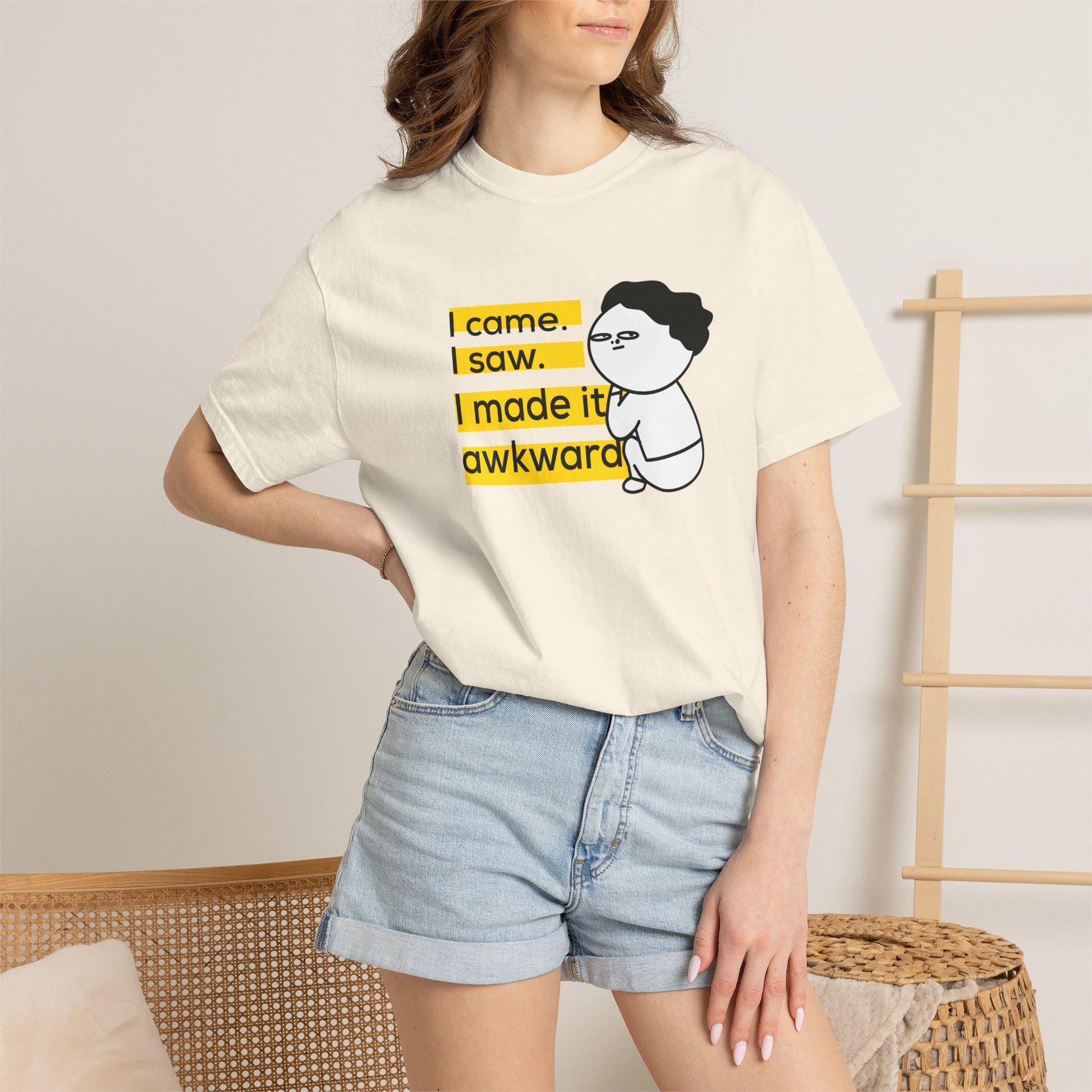 I came I saw I made it awkward graphic tee back view Comfort Colors 1717