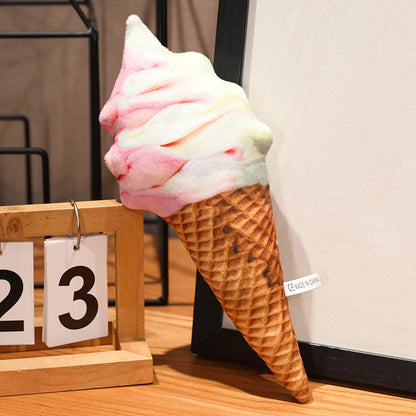 Icecream plushie gift wrapped for birthday presentation