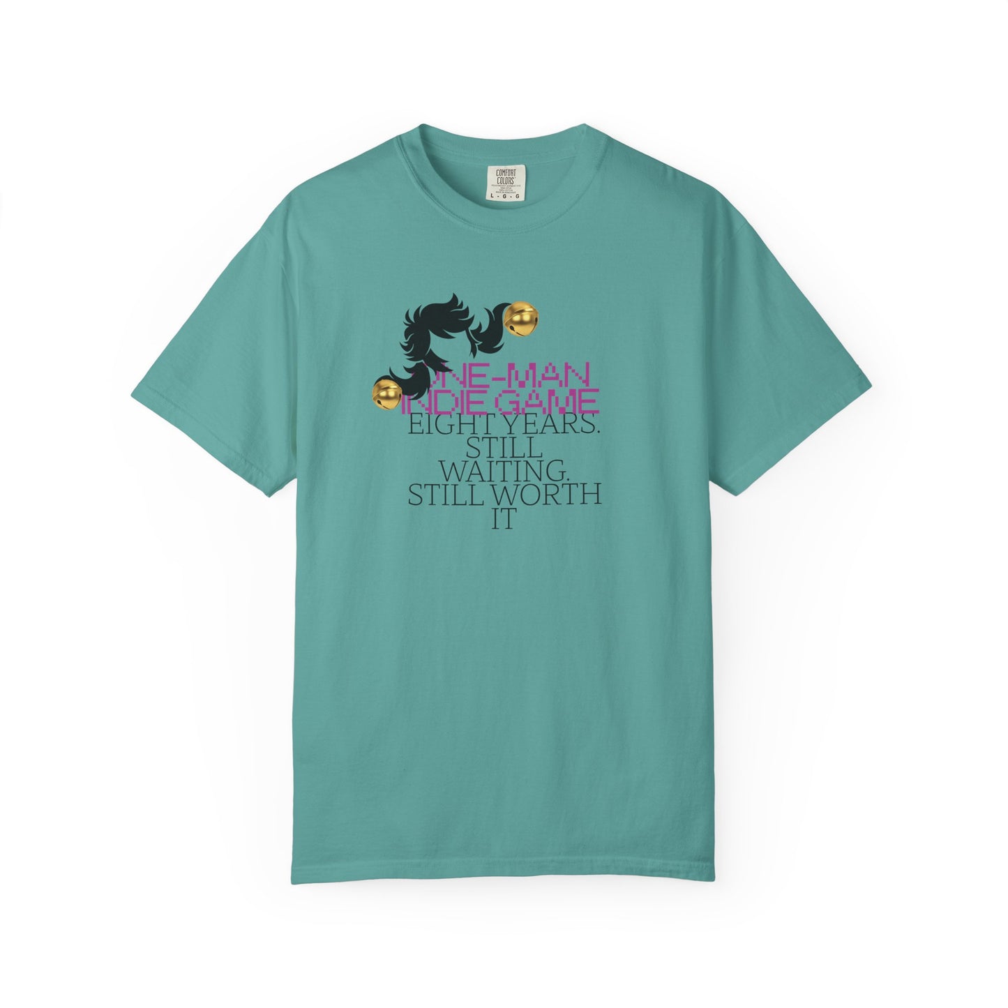 Indie game shirt styled with jeans for an aesthetic streetwear tee look
