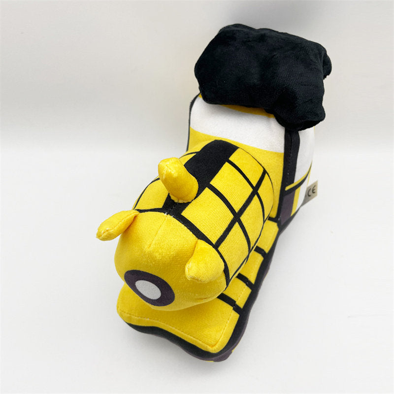 Indie horror game plush collectible yellow train toy

