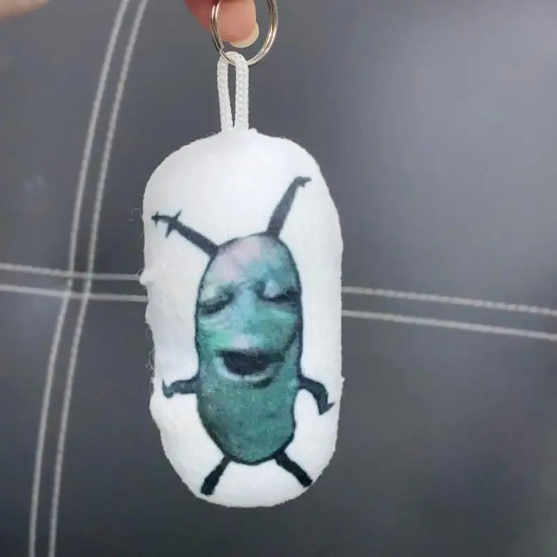 Internet Meme Merchandise Cursed Plankton plush side profile view