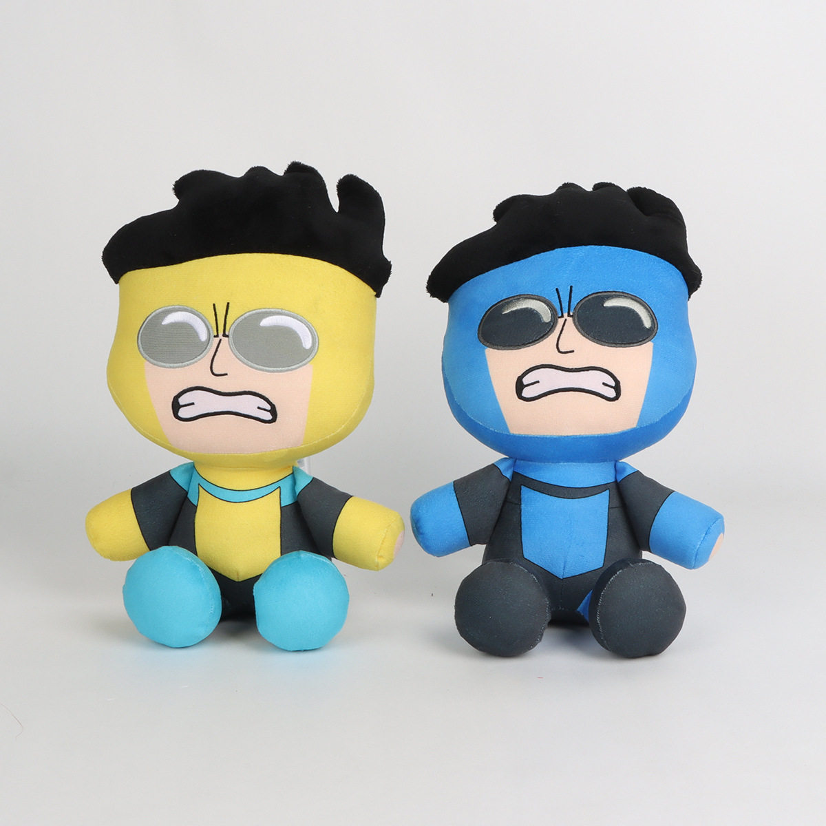 Invincible plush handmade superhero plushie blue and yellow costume
