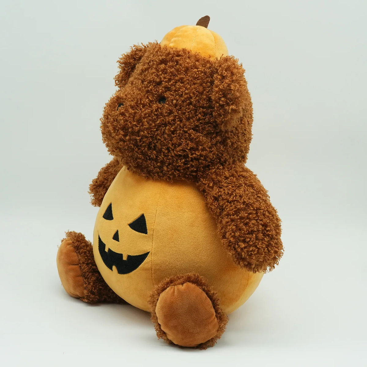 Jack-o-lantern teddy bear plushie orange Halloween spooky cute stuffed toy