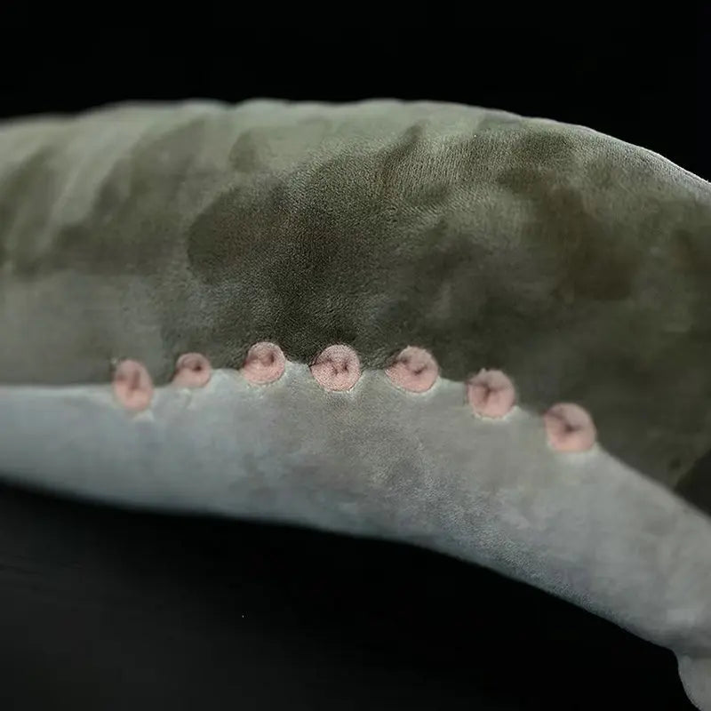 Jawless Fish Stuffed Animal sea lamprey plush posed against a dark ocean themed backdrop