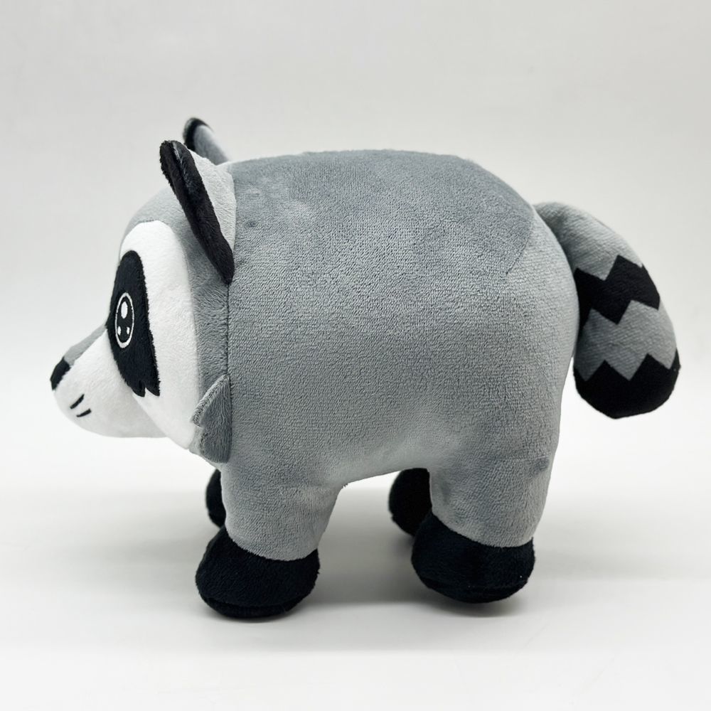 Jimothy toy sitting on white background showing compact round body shape