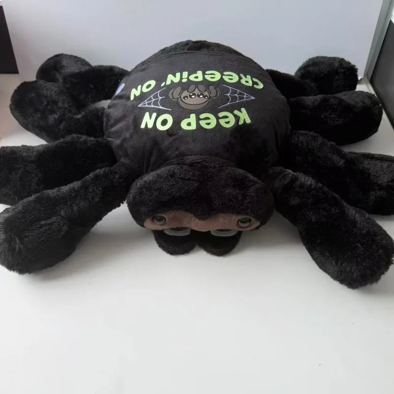 Jumping spider plush 30cm wearing removable outfit full front view