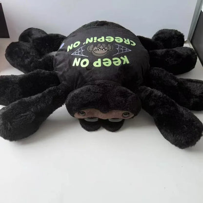 Jumping spider plush 30cm wearing removable outfit full front view