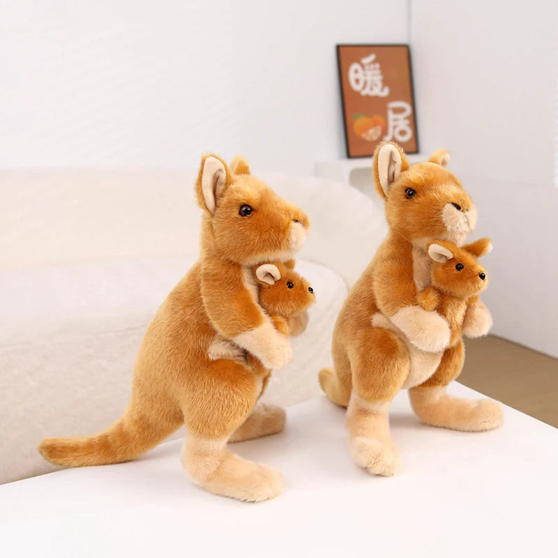 Kangaroo plushie 23cm height comparison shown next to ruler