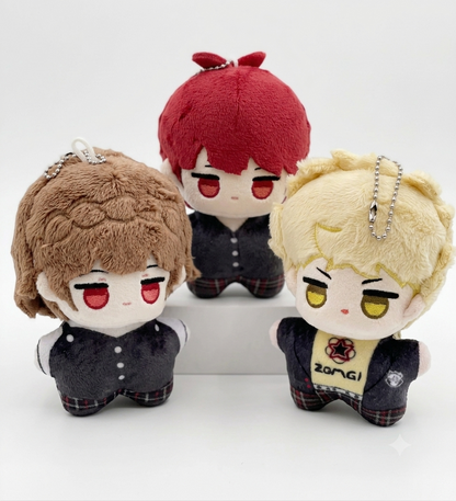 Kasumi plush pendant 10cm handmade figure in Shujin Academy high school uniform
