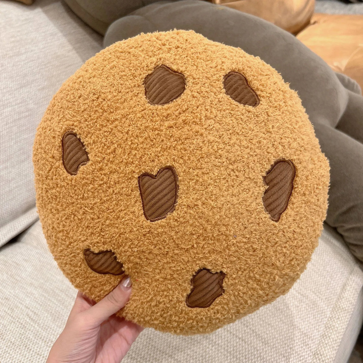 Kawaii food pillow cookie cushion in all three size variants side by side