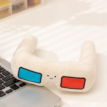 Kawaii movie plushies close up showing soft PP cotton fabric and stitching detail