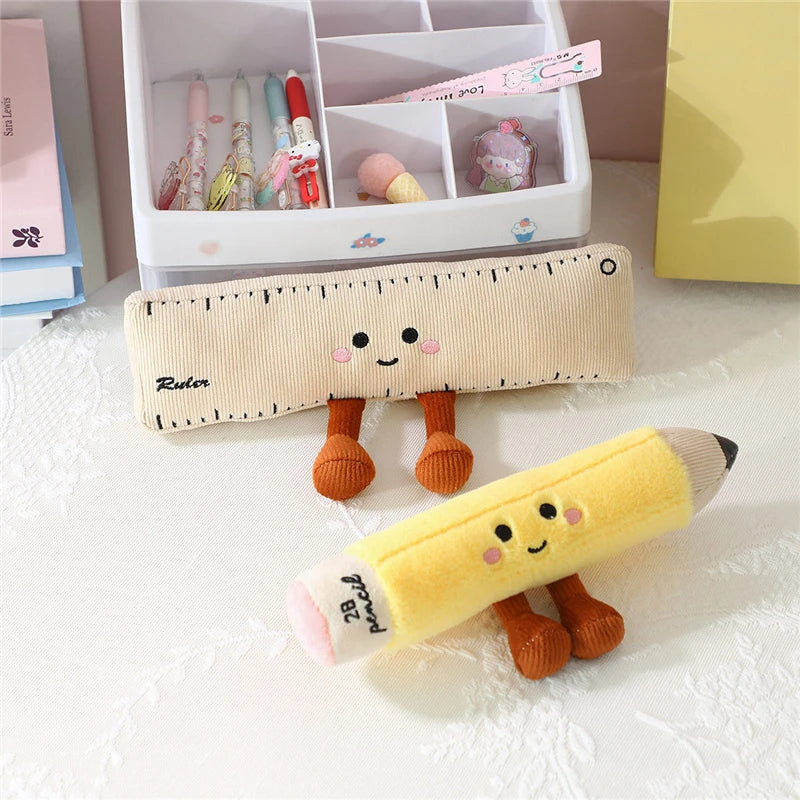 Kawaii notebook plushie front view PP cotton filled stationery plush