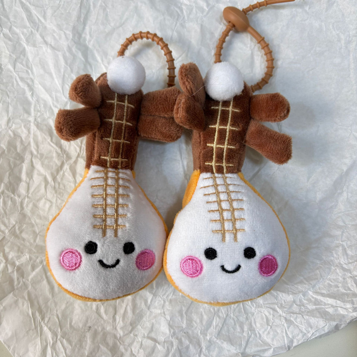 Kawaii pipa keychain soft plush toy traditional Chinese instrument design