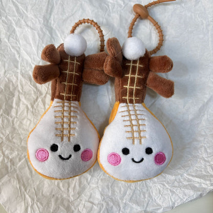 Kawaii pipa keychain soft plush toy traditional Chinese instrument design