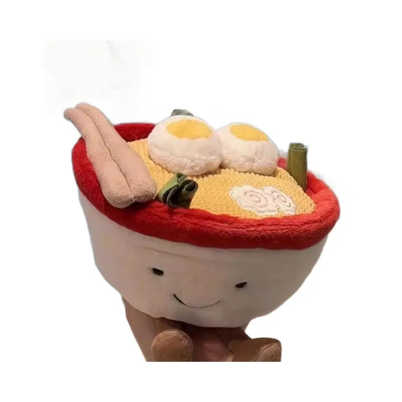 Kawaii ramen bowl plush toy 20cm smiling face front view