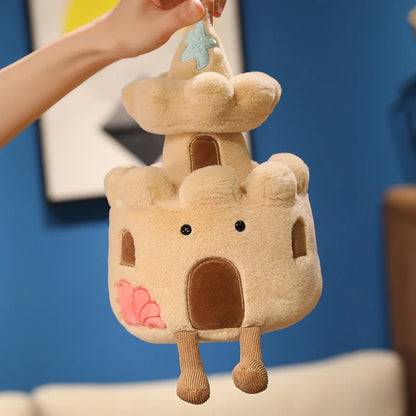 Kawaii sandcastle stuffed animal soft cotton plush toy 25cm height