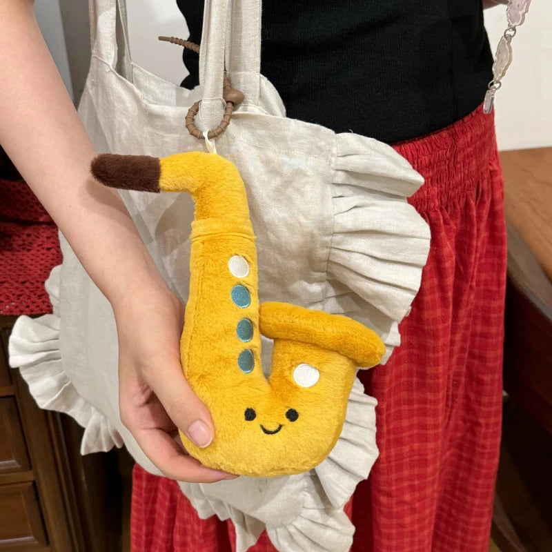 Kawaii saxophone plushie gift box packaging for music lover gift