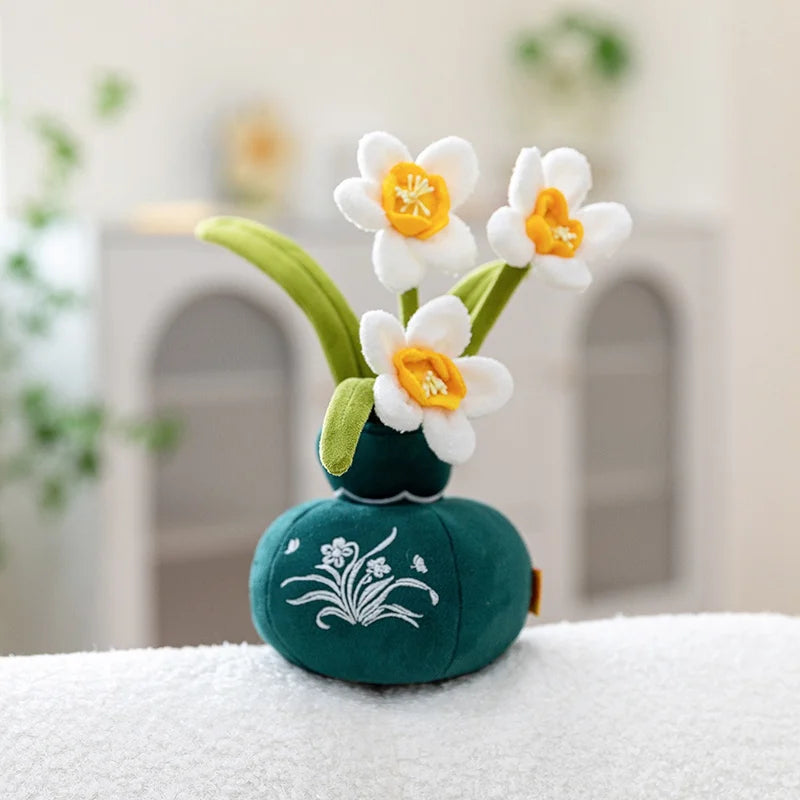 Kawaii stuffed cactus plush sitting on desk corner cute smiling face green 30cm