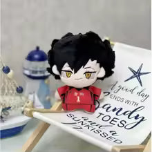 Kei Tsukishima plushie fan-inspired glasses blonde blocker handmade collectible 12cm