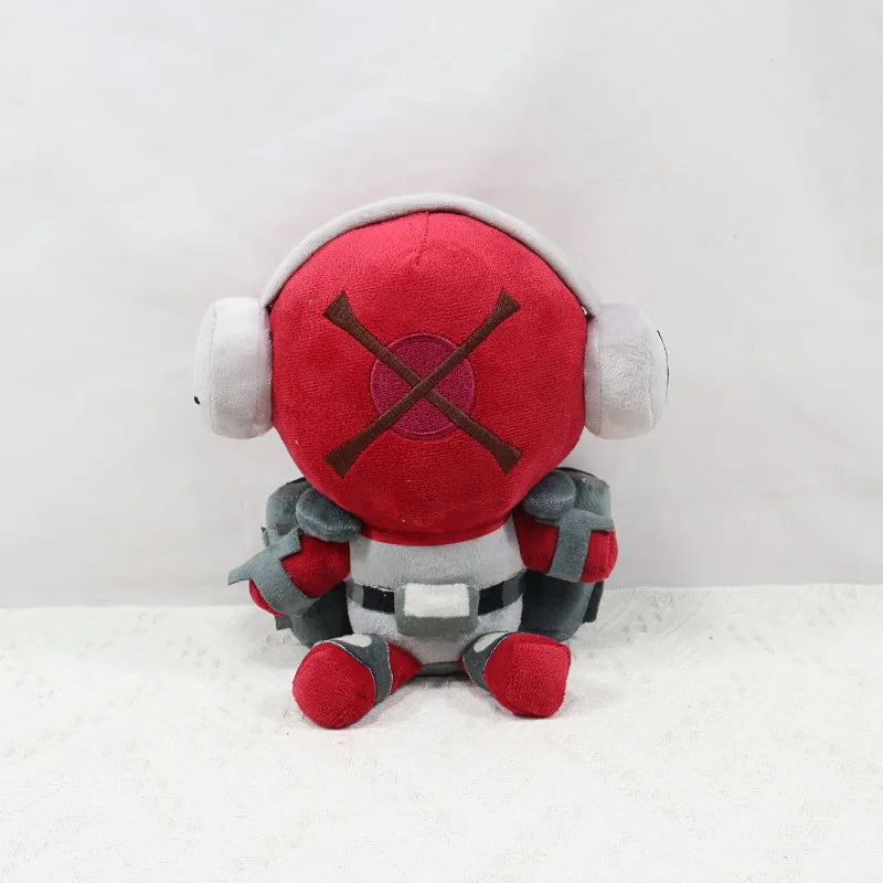 Killdroid plush 22cm blocky red robot jetpack white R symbol detail