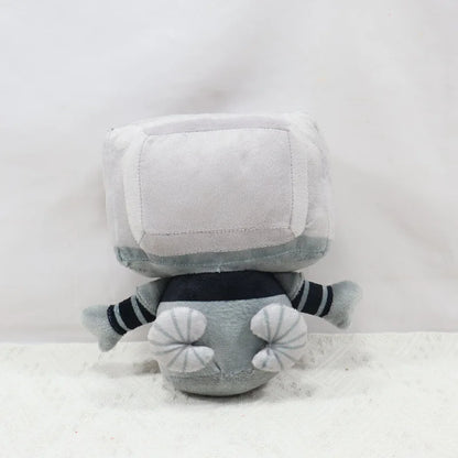 Killdroid plushie close up chainmail tunic metal kneepads cotton detail