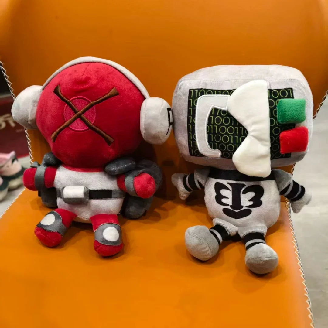 Killdroid plushie soft cotton red robot X head dual rocket launchers