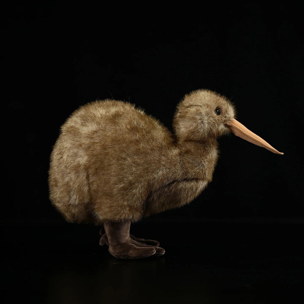 Kiwi bird plushie 25cm standing upright full body view