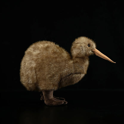 Kiwi bird plushie 25cm standing upright full body view