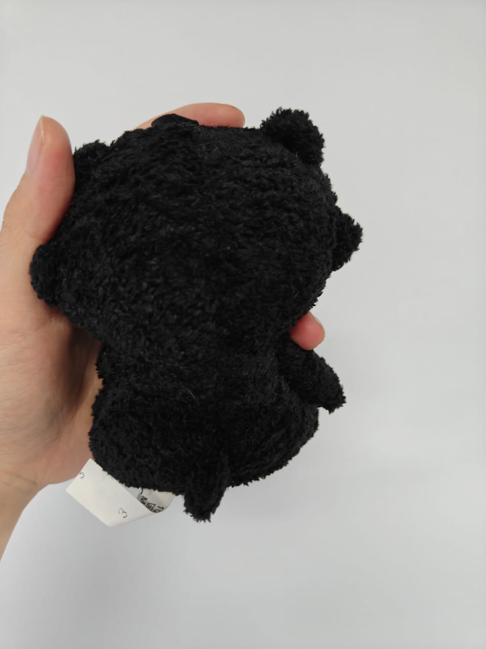 Kkeomeoksali ghost bag pendant loop detail, 13cm handmade plush keychain attachment, Donggung K drama merchandise