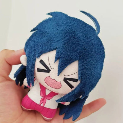 Konata plush front view blue hair anime plush doll
