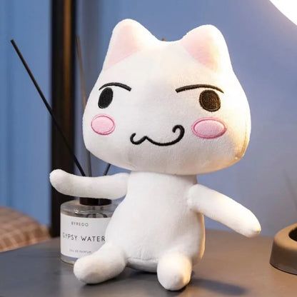 Kuro black cat plush close up expression detail