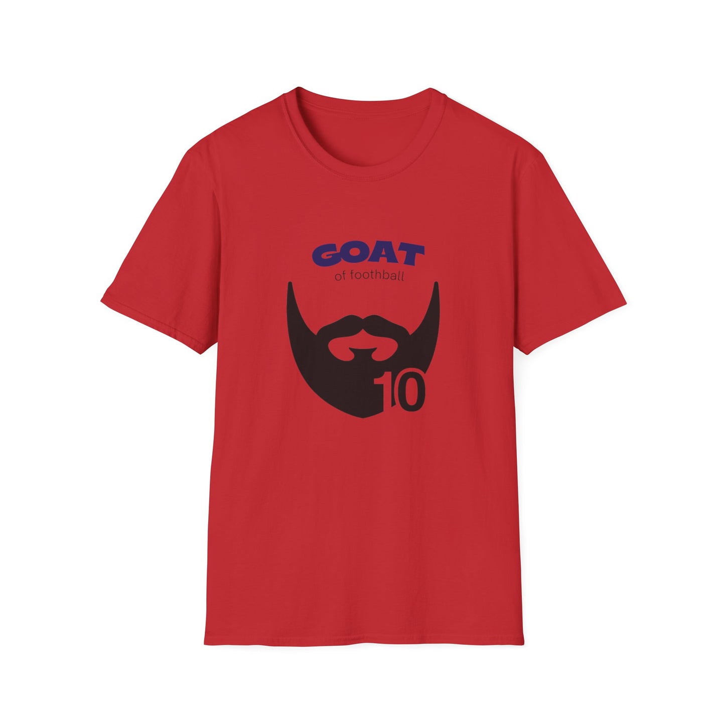 LM 10 tee flatlay showing full chest GOAT 10 design on dark background