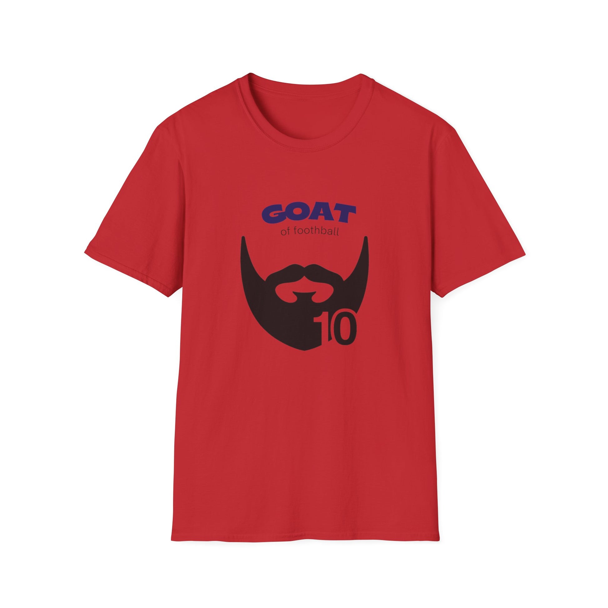 LM 10 tee flatlay showing full chest GOAT 10 design on dark background