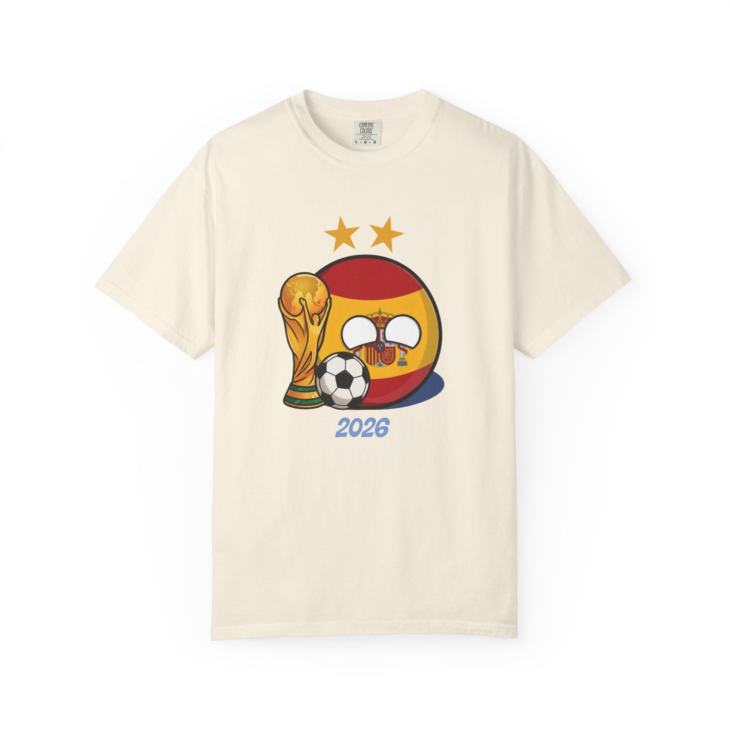 La Roja football champion tee with golden trophy and two victory stars 2026
