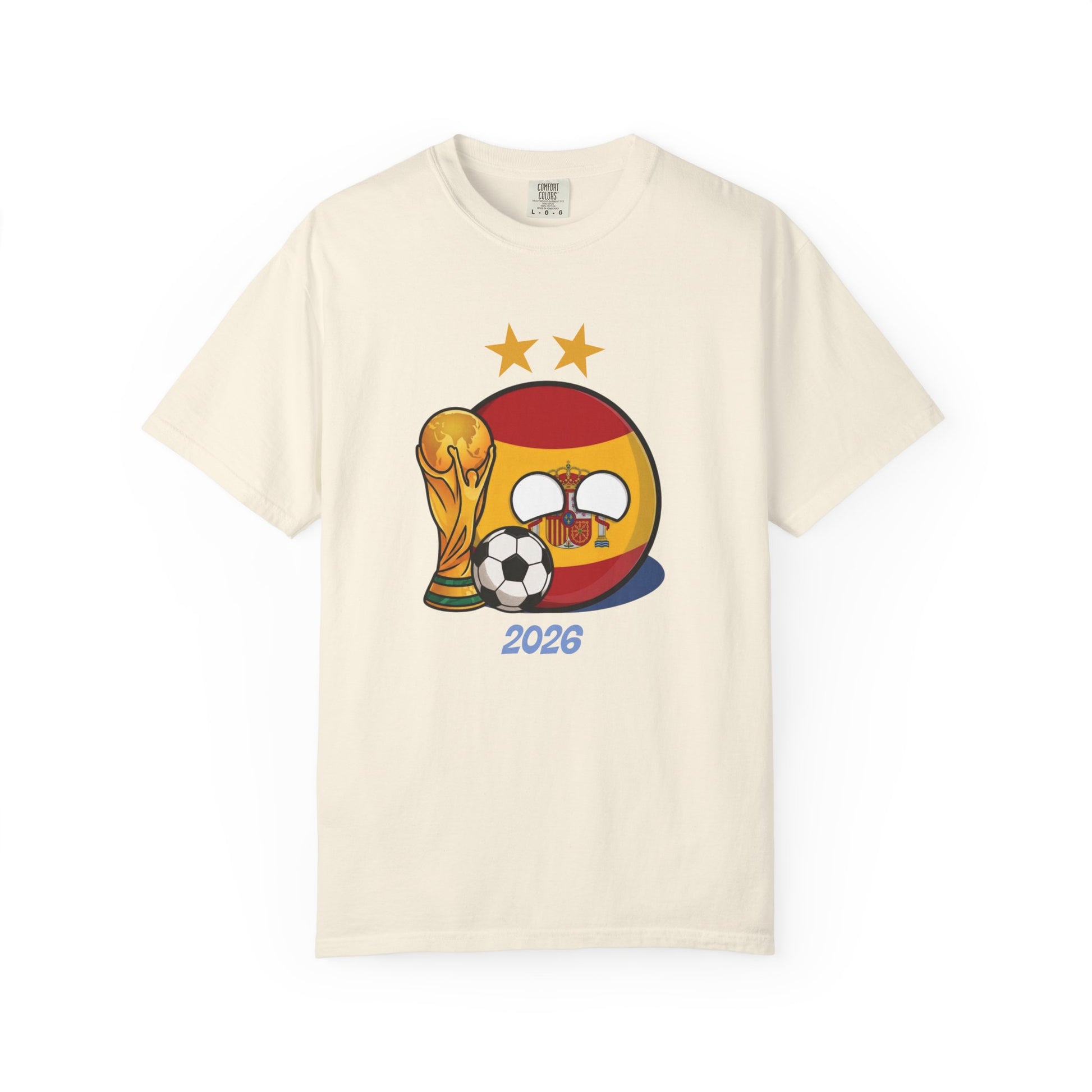 La Roja football champion tee with golden trophy and two victory stars 2026
