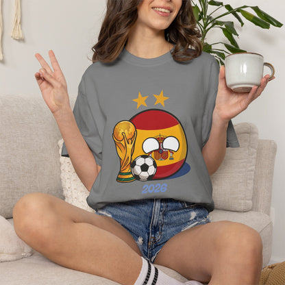 La Roja two-star World Cup 2026 tee gift for football fans

