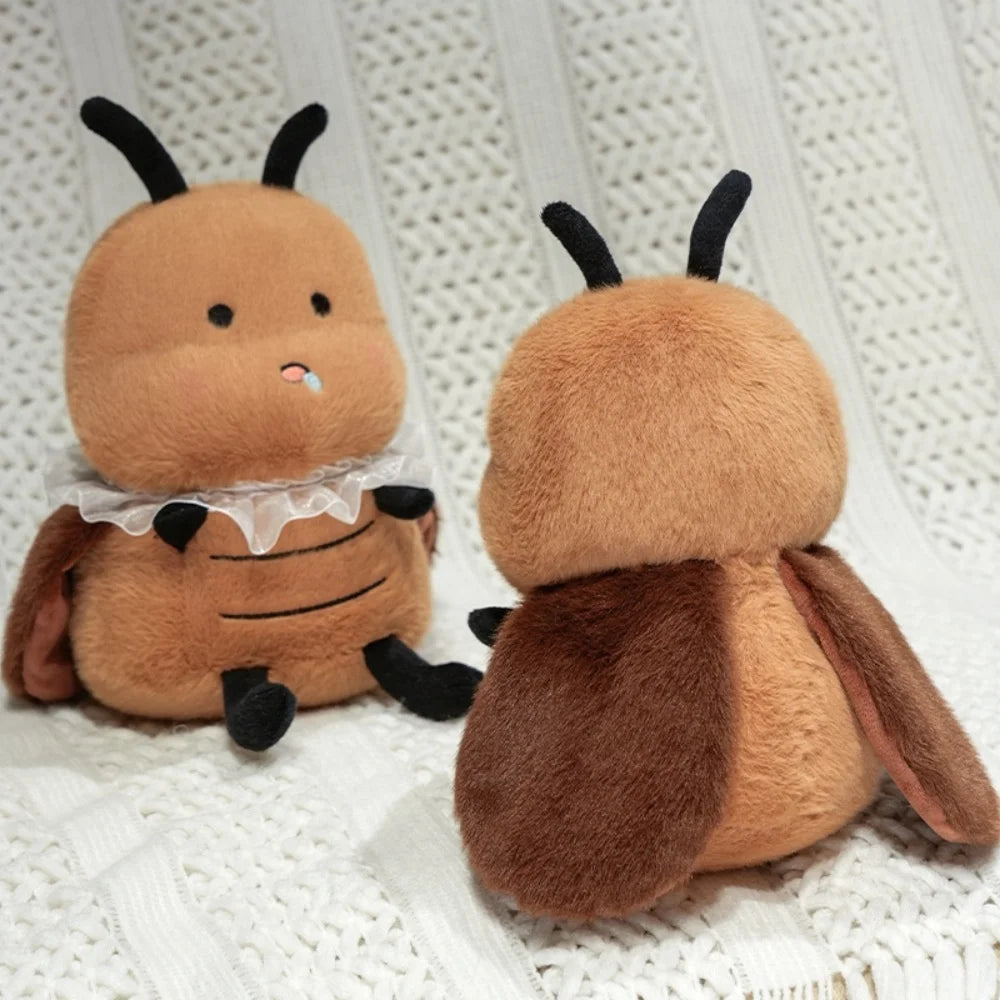 Lace Collar cockroach plushie 25cm side profile view
