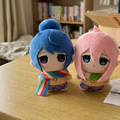 Laid-back camp plush toys handmade cozy anime camping theme
